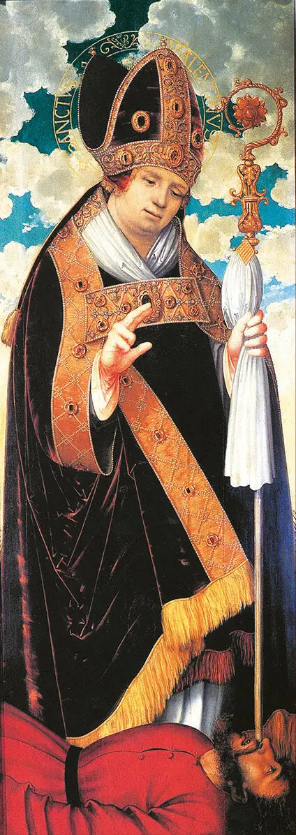 Autel de la Madeleine : Saint Valentin [fast vinge panel] - Lucas Cranach den äldre