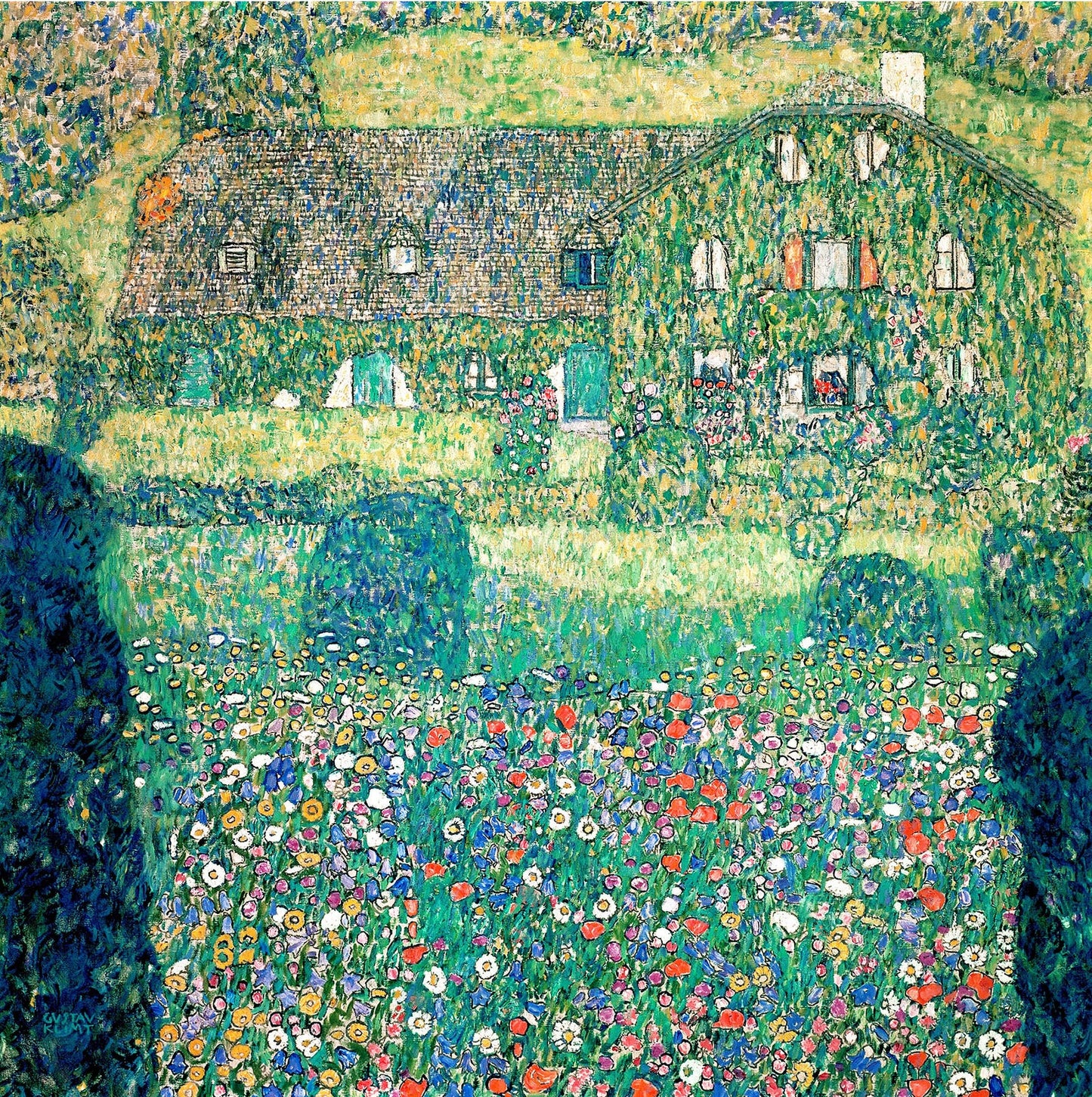 🏡🌼 Landsbygdshus vid Attersee – Gustav Klimt (cirka 1914–1915)