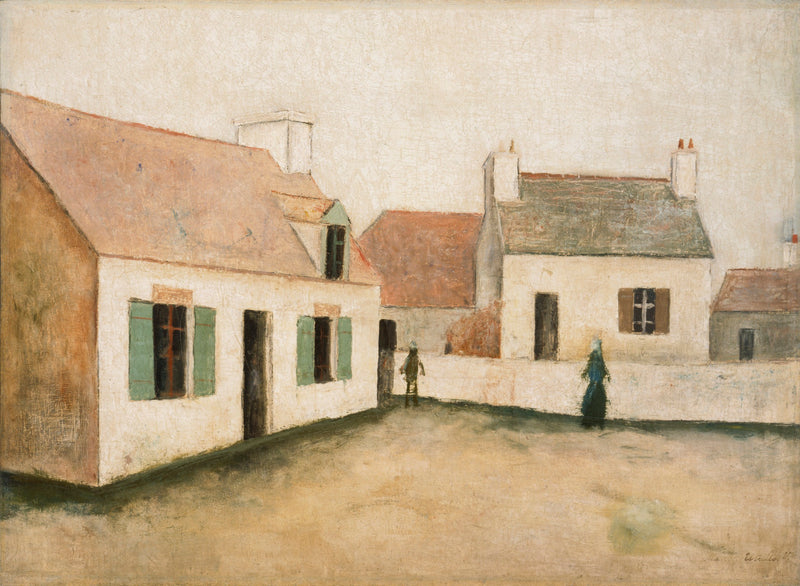 Maisons à l'Île d'Ouessant, Bretagne - Maurice Utrillo