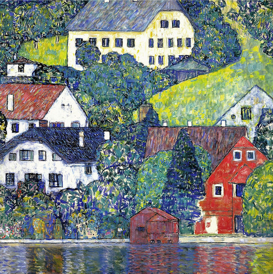 🏘️🌿 Hus i Unterach vid Attersee – Gustav Klimt (cirka 1916)