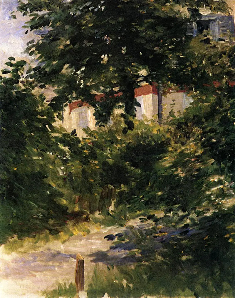 Trädgårdsgång i Rueil - Édouard Manet