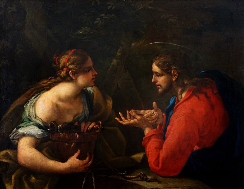 Le Christ avec la samaritaine. - Carlo Maratta