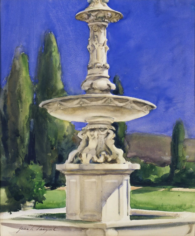 Marmorfontän i Italien - John Singer Sargent