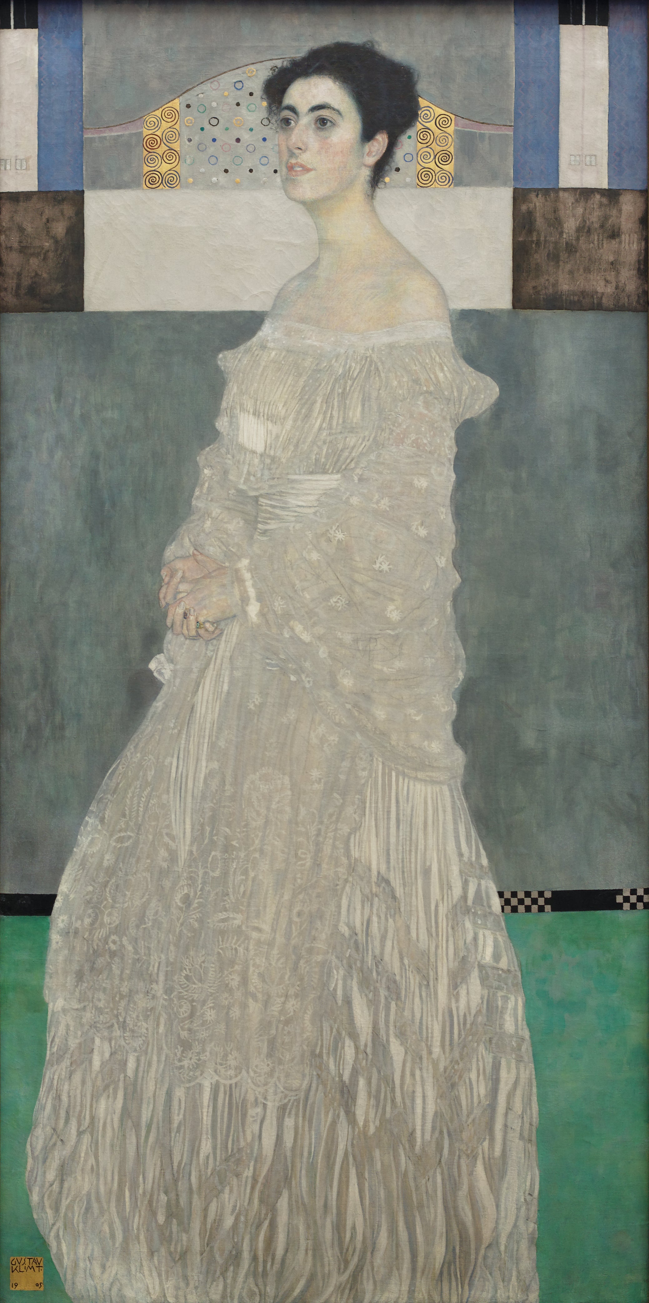 Reproduction du tableau « Portrait de Margarethe Stonborough-Wittgenstein - Gustav Klimt » par Alpha Reproduction en peinture à l’huile