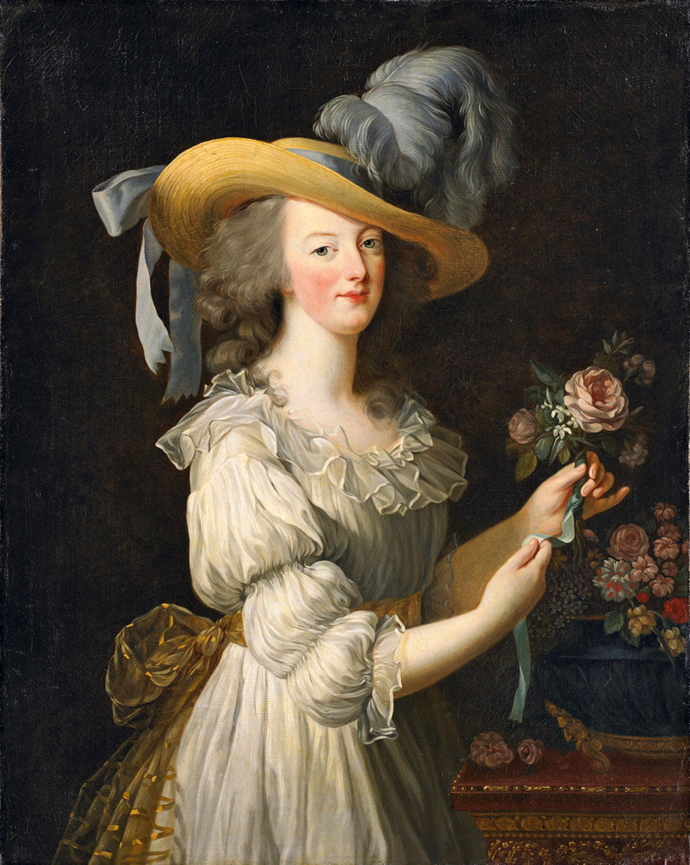 Marie-Antoinette med en ros – Élisabeth Louise Vigée Le Brun (1783)