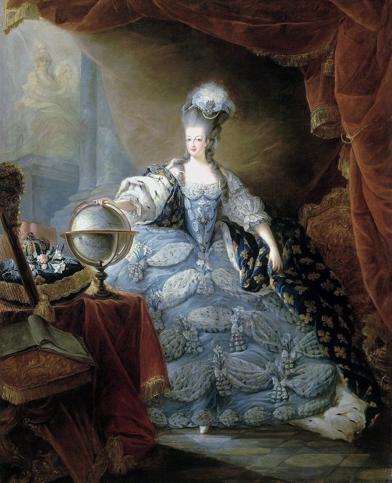Marie-Antoinette i stor hovdräkt – Jean-Baptiste André Gautier-Dagoty (cirka 1775)