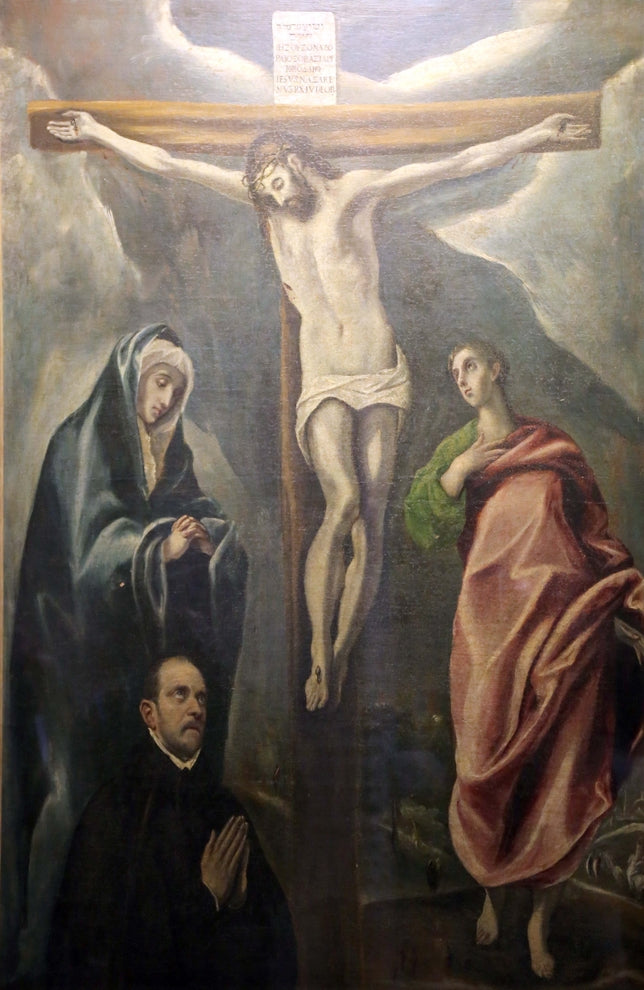 Crucifixion avec la Vierge Marie et saint Jean l'Évangéliste - El Greco