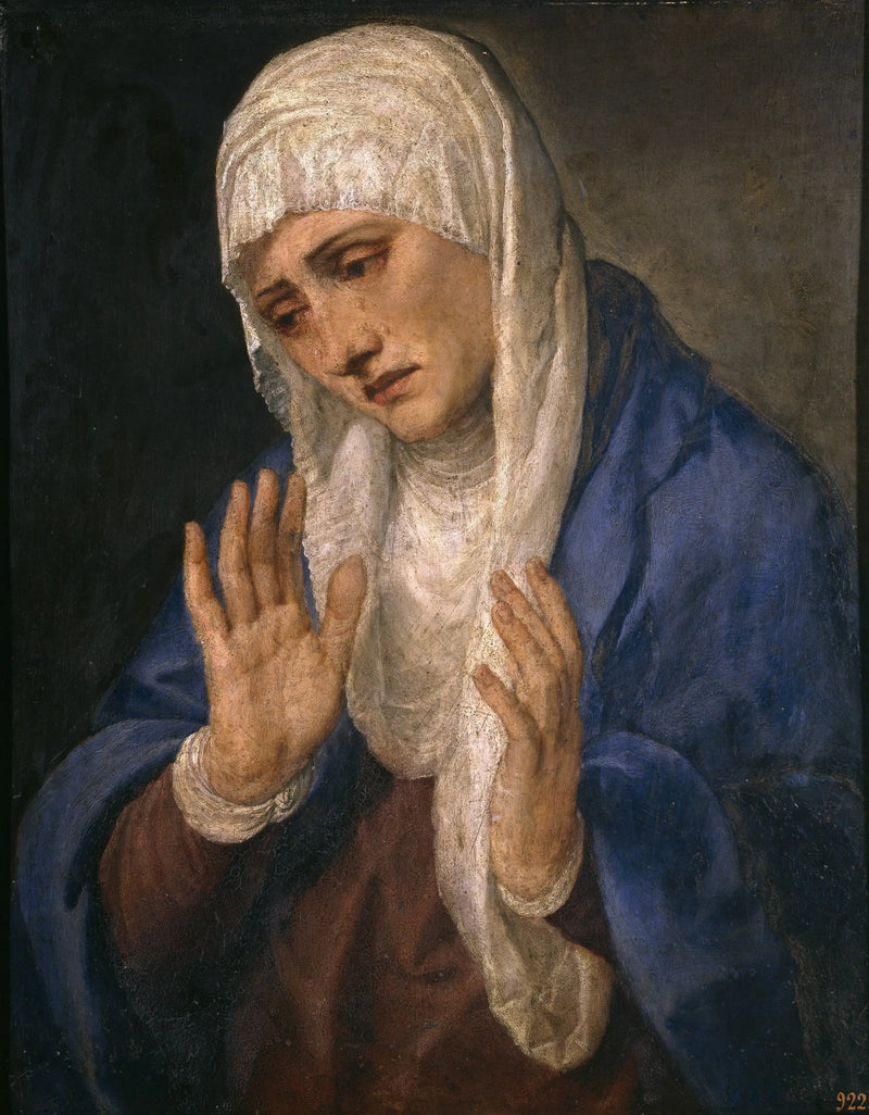 Mater Dolorosa med utsträckta händer - Titian