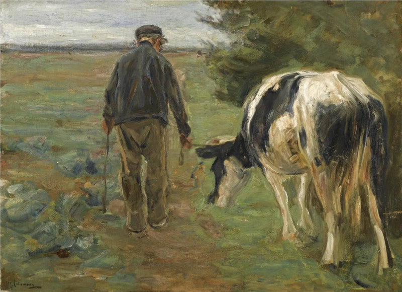 Bonde och ko - Max Liebermann