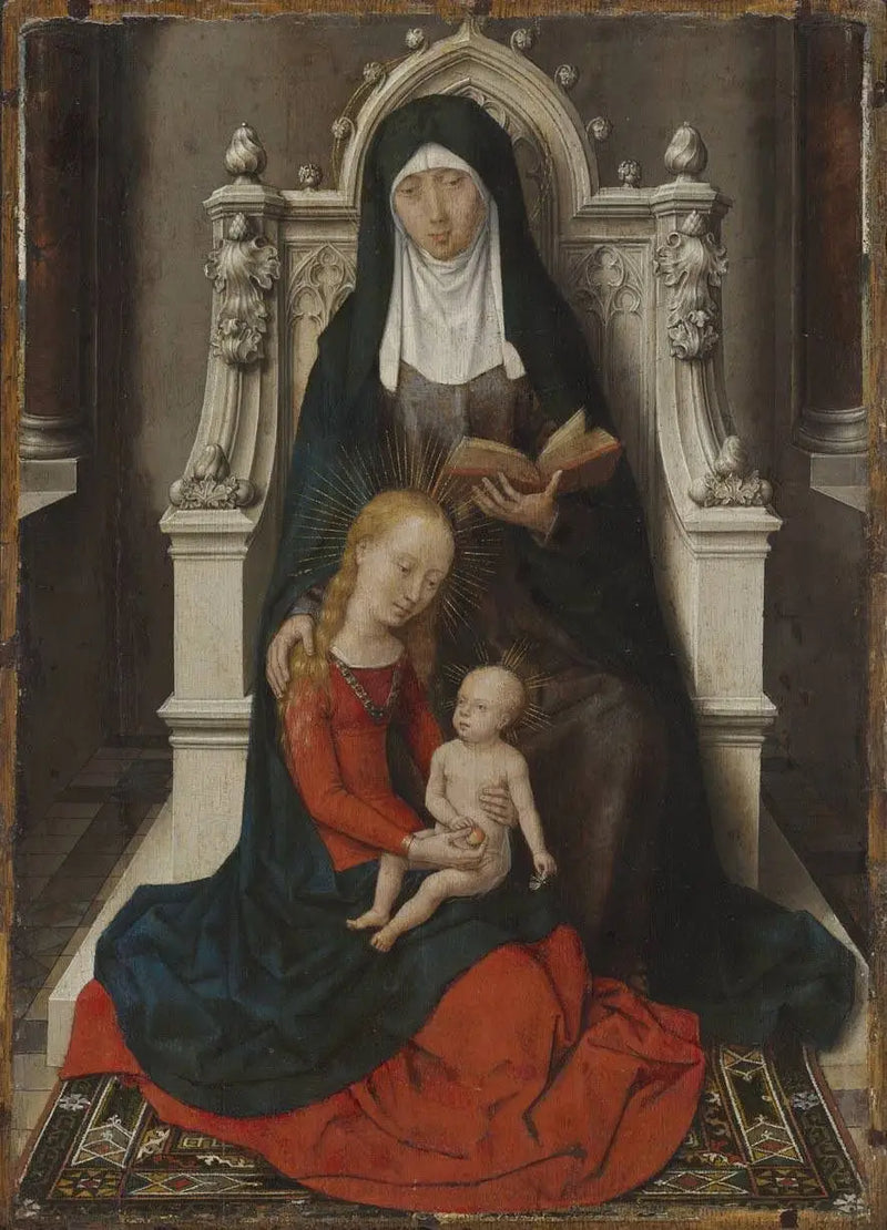 Madonna med barn och heliga Anna - Hans Memling