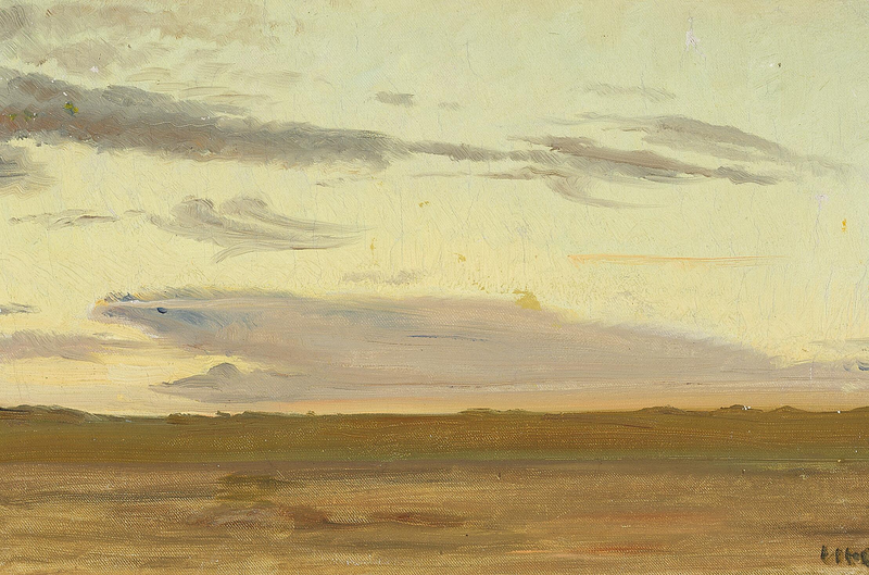 Coucher de soleil à Skagen. - Michael Peter Ancher