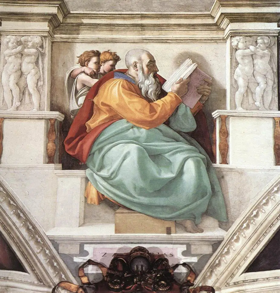 Reproduction du tableau « Zacharie - Michel-Ange » par Alpha Reproduction en peinture à l’huile
