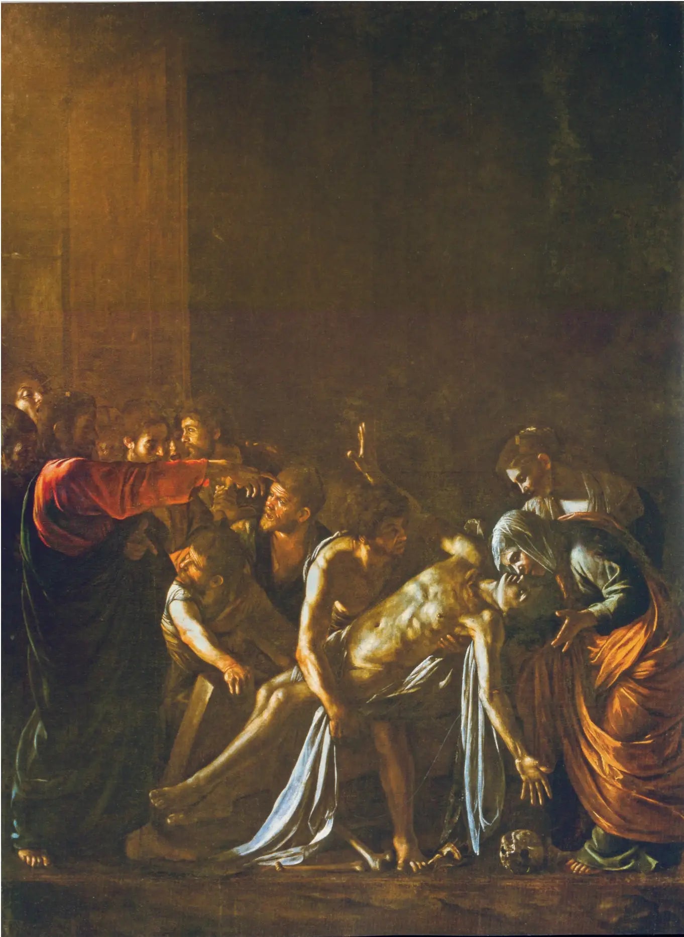 Reproduction du tableau « La Résurrection de Lazare - Le Caravage » par Alpha Reproduction en peinture à l’huile