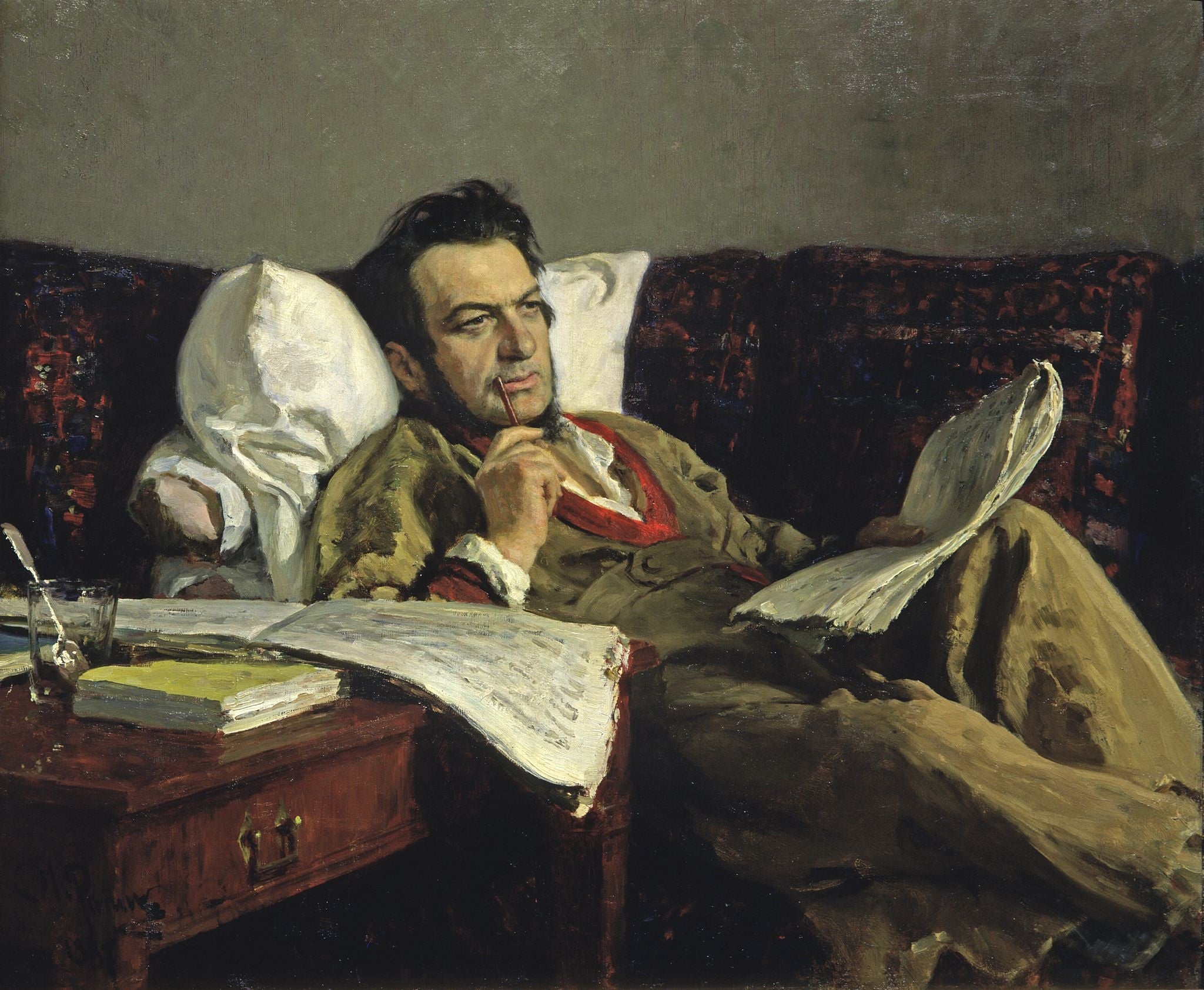 Mikhaïl Ivanovitch Glinka pendant la composition de l'opéra « Rouslan et Ludmila » - Ilya Repin