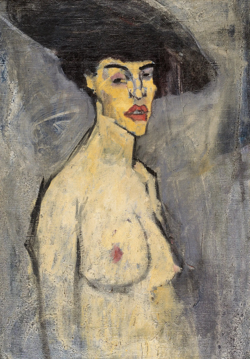 Nu med hatt - Amedeo Modigliani