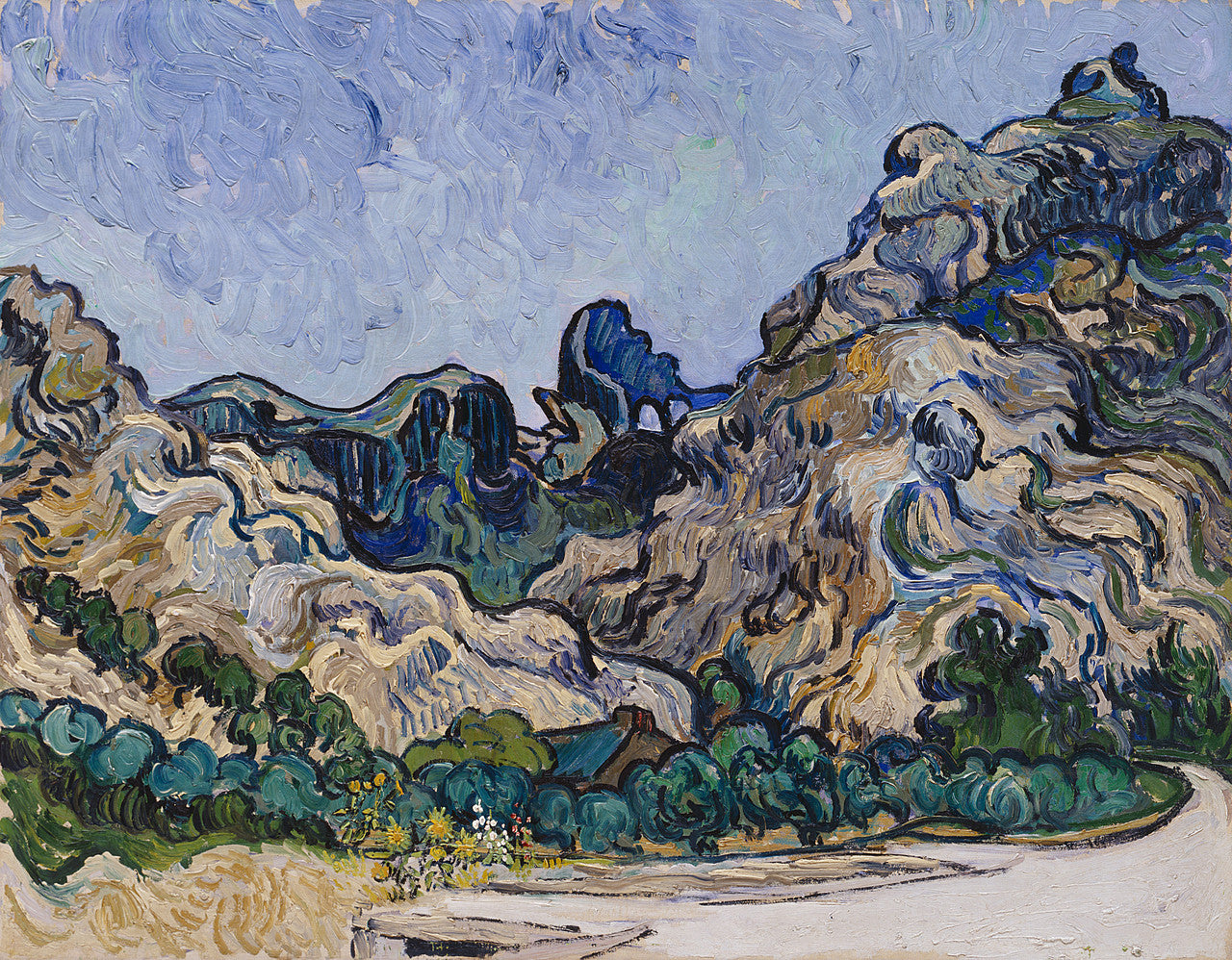🏞️ Berg i Saint-Rémy – Vincent van Gogh (1889)