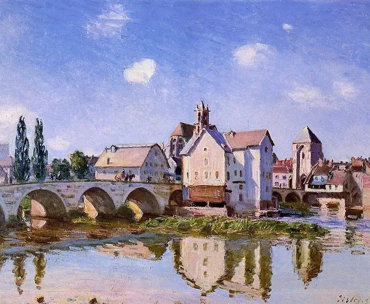 Moretbron i solen - Alfred Sisley