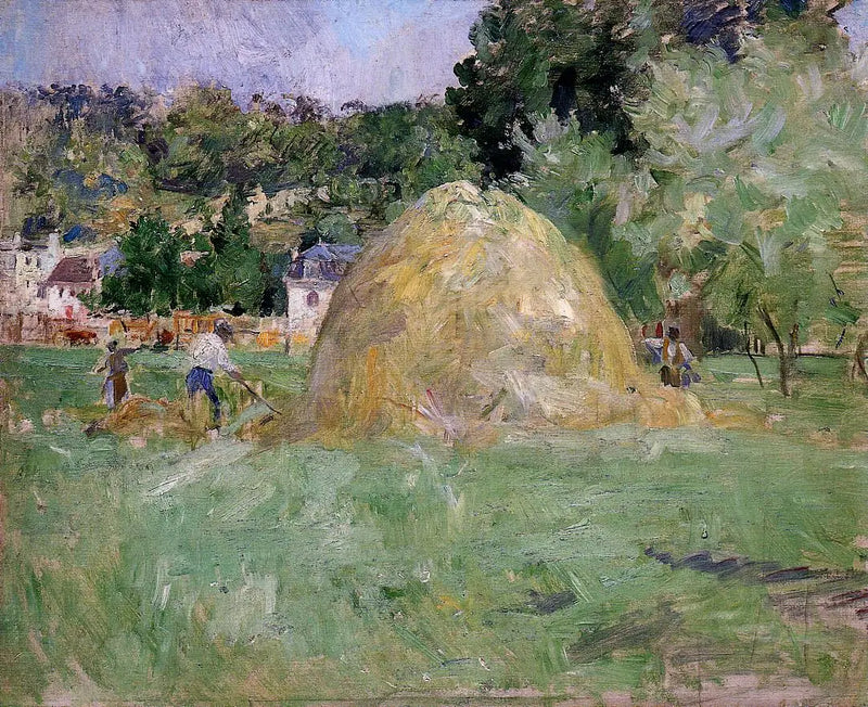 Högar av hö i Bougival - Berthe Morisot