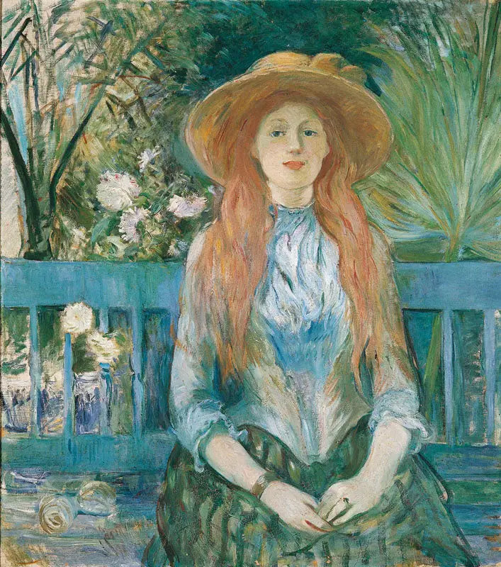 Ung Flicka i en park - Berthe Morisot