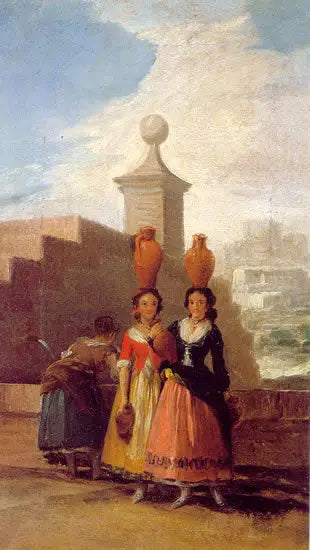 Kvinnor som bär krukor (skiss) - Francisco de Goya