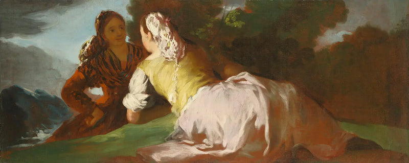 Samtalande kvinnor - Francisco de Goya