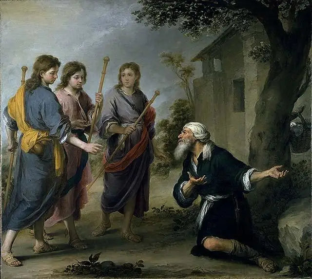 Abraham och de tre änglarna - Bartolomé Esteban Murillo