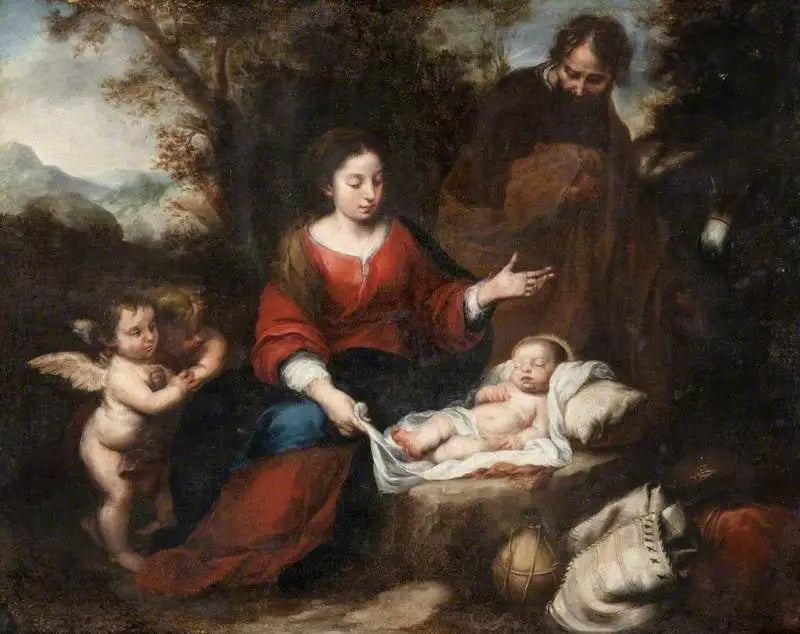 Vilan under flykten till Egypten - Bartolomé Esteban Murillo
