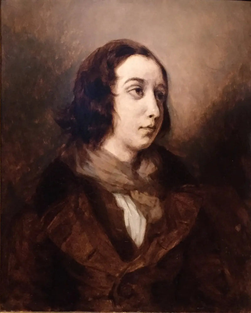 Porträtt av George Sand - Eugène Delacroix