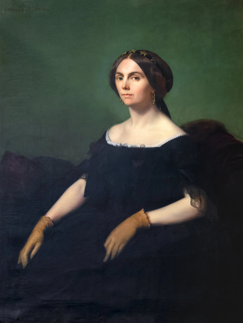 Porträtt av grevinnan de Goyon - Hippolyte Flandrin
