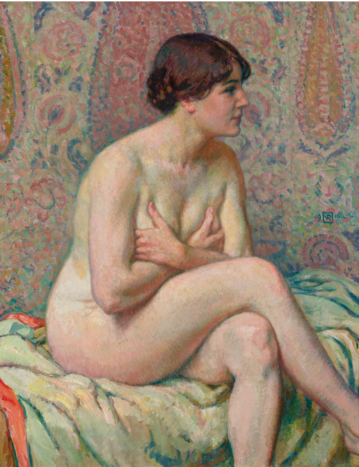 Nu Assis (Maude) - Théodore van Rysselberghe