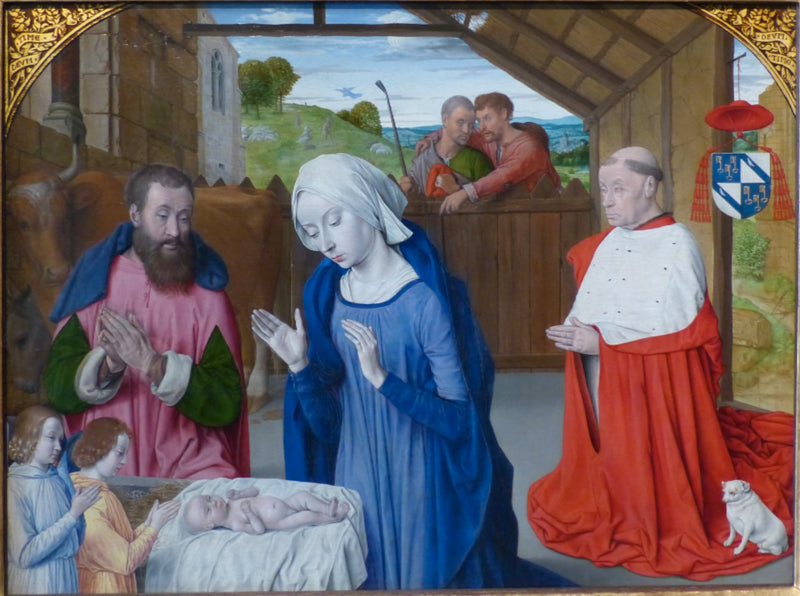 Nativité avec le portrait du cardinal Jean Rolin - Jean Hey