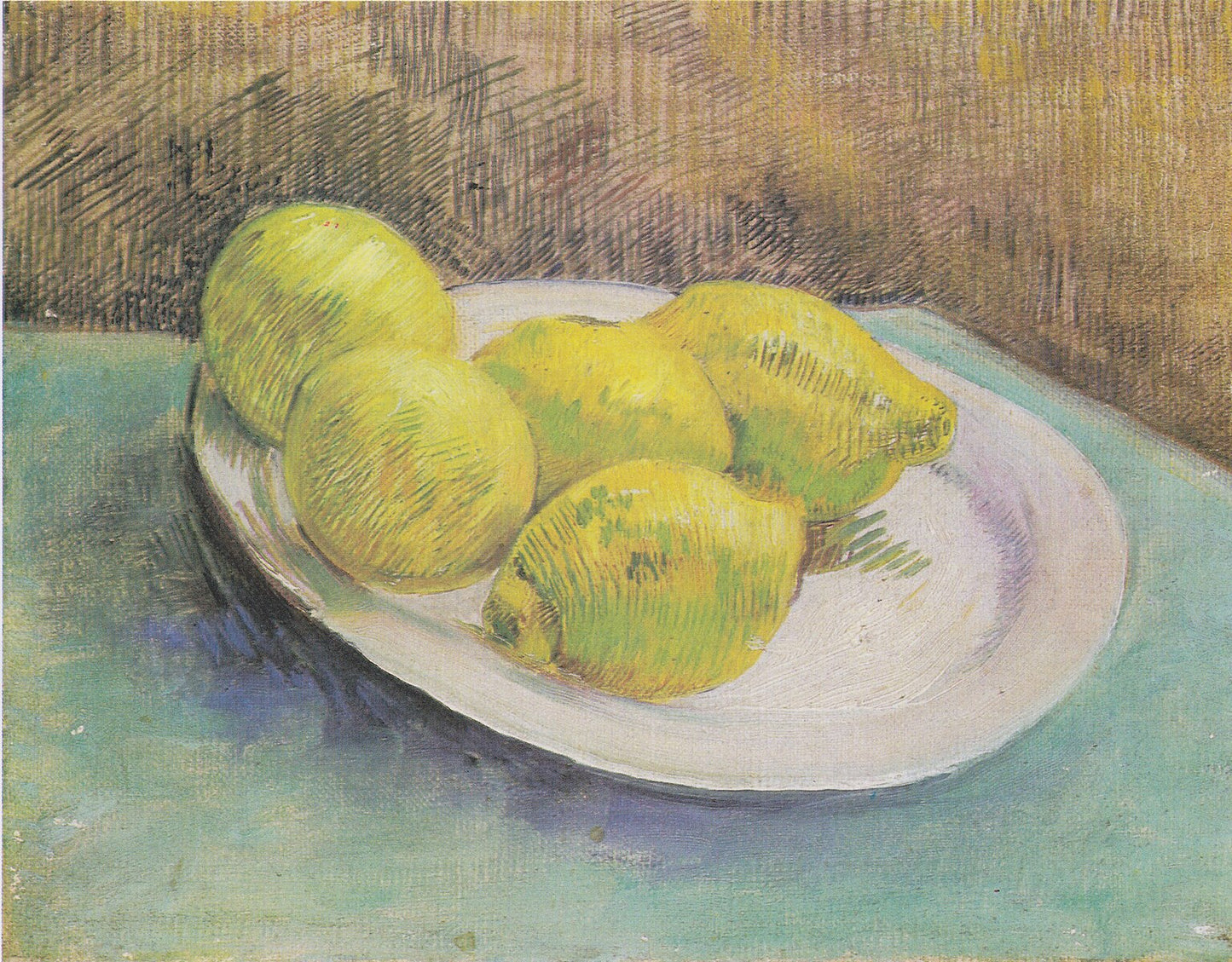 🍋 Stilleben med citroner på en tallrik – Vincent van Gogh (1887)
