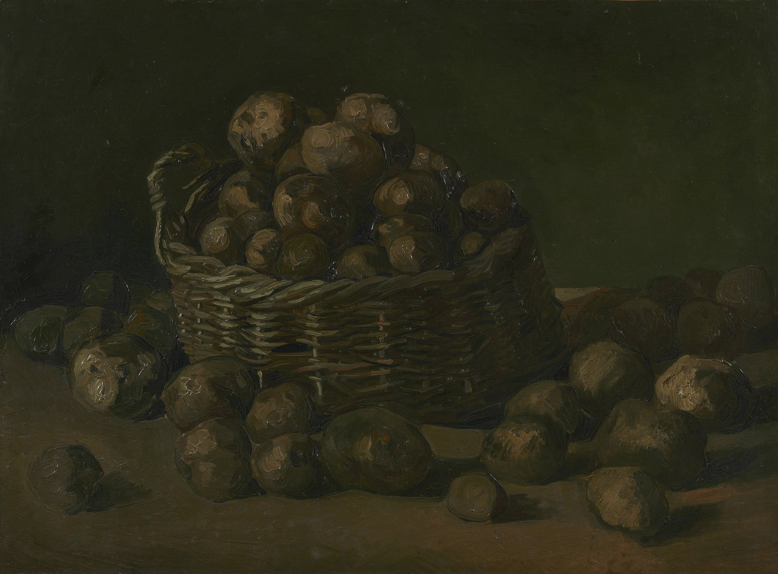 Stilleben med en korg potatis - Vincent van Gogh