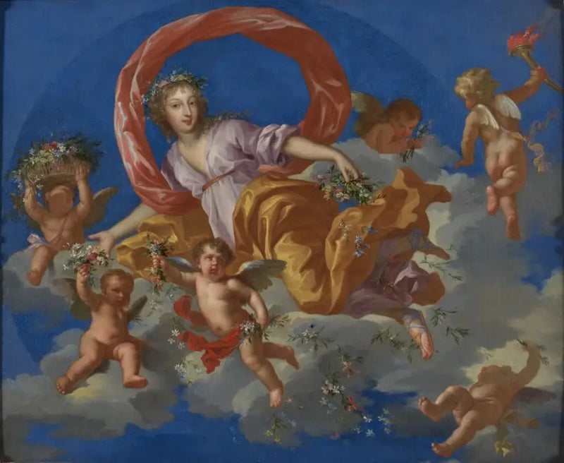 Historiskt porträtt av Henriette av England, hertiginna av Orléans (1644-1670) - Jean Nocret