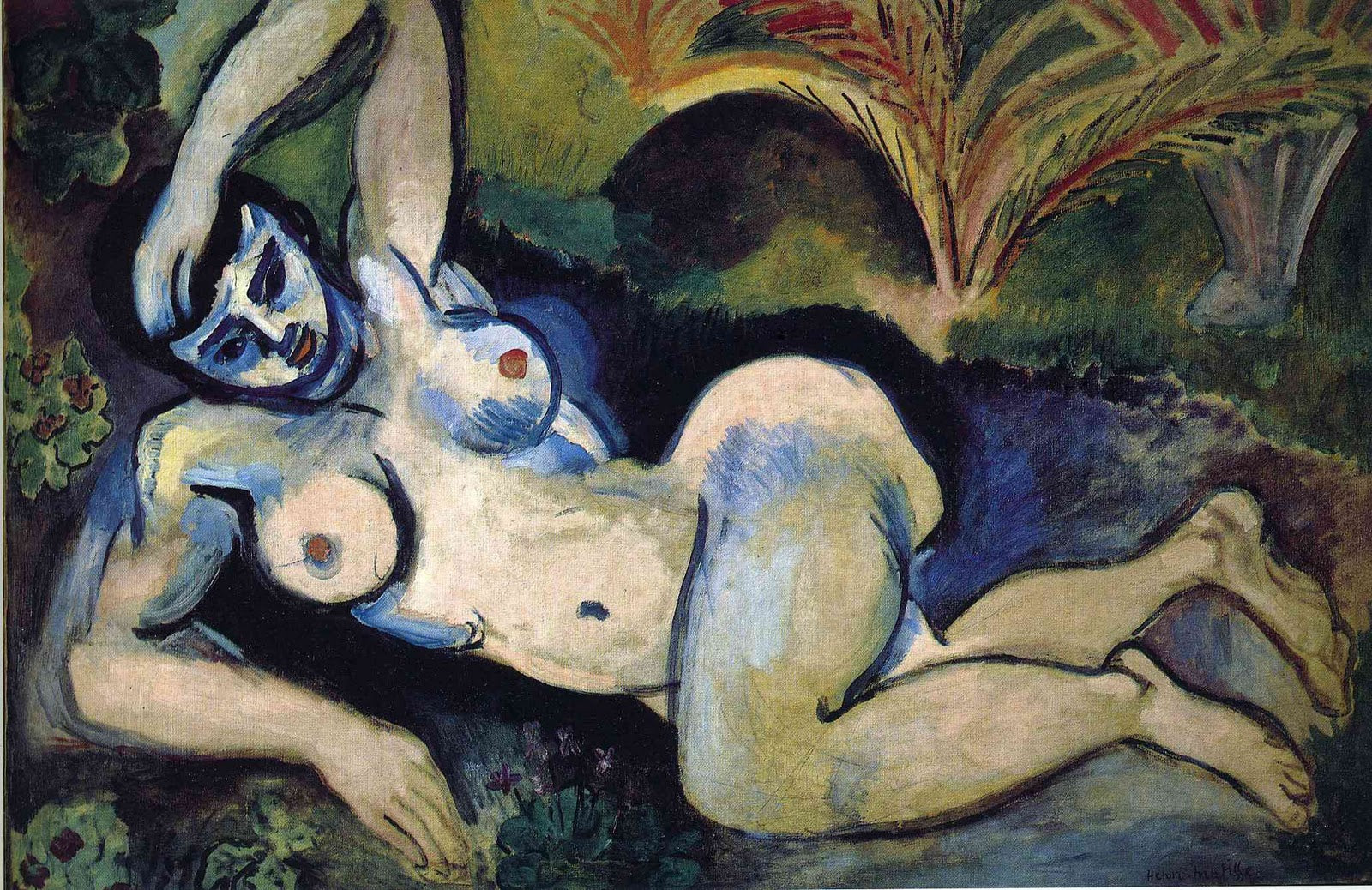 Reproduction du tableau « Nu bleu (souvenir de Biskra) - Henri Matisse » par Alpha Reproduction en peinture à l’huile
