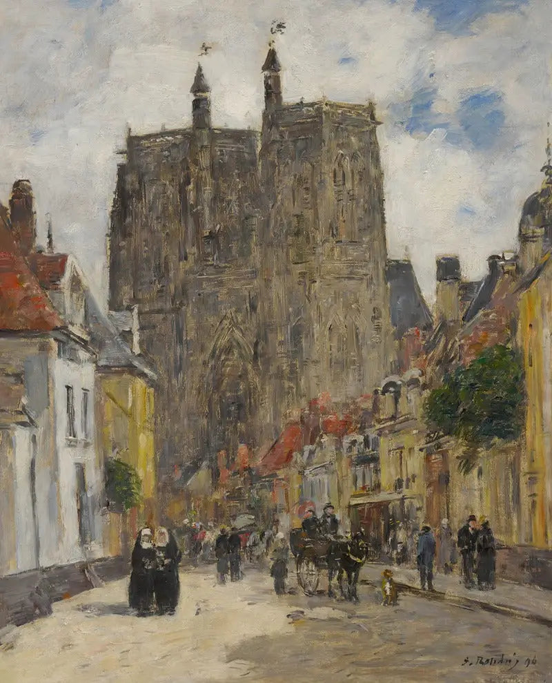 Abbeville: Kyrkan Saint-Vulfran - Eugène Boudin