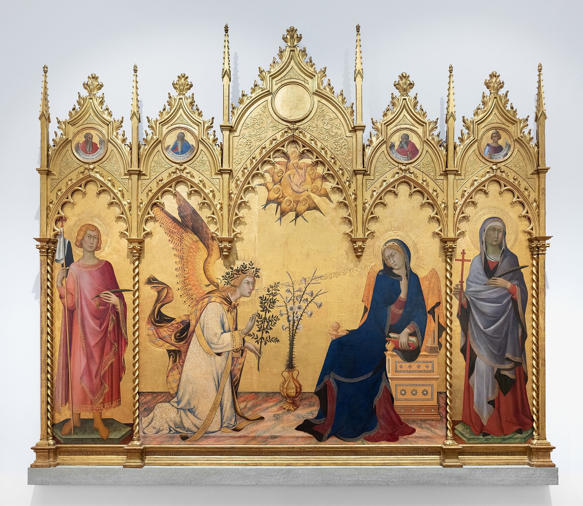 Annonciation entre les saints Ansan et Marguerite - Simone Martini