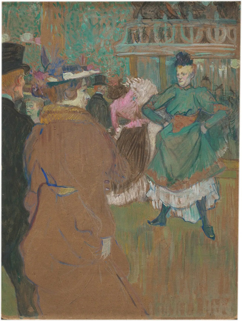 På Moulin Rouge: Avfärden av quadrille - Henri de Toulouse-Lautrec