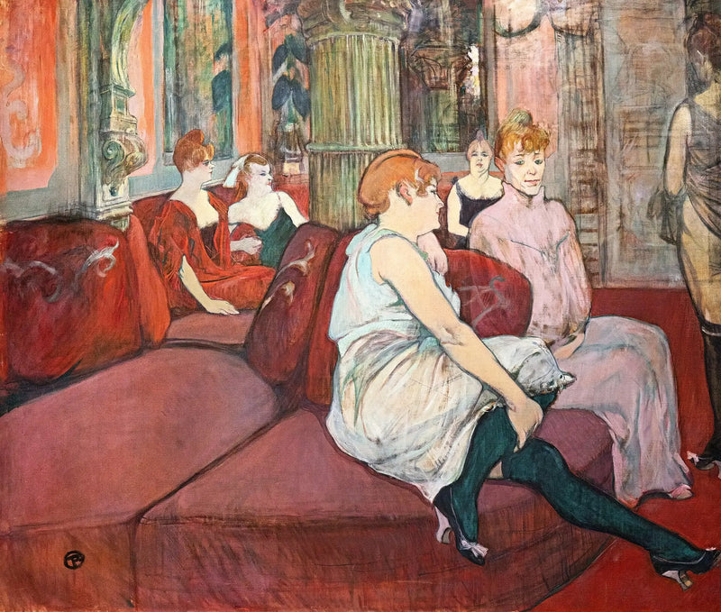 I Salongen på rue des Moulins - Henri de Toulouse-Lautrec
