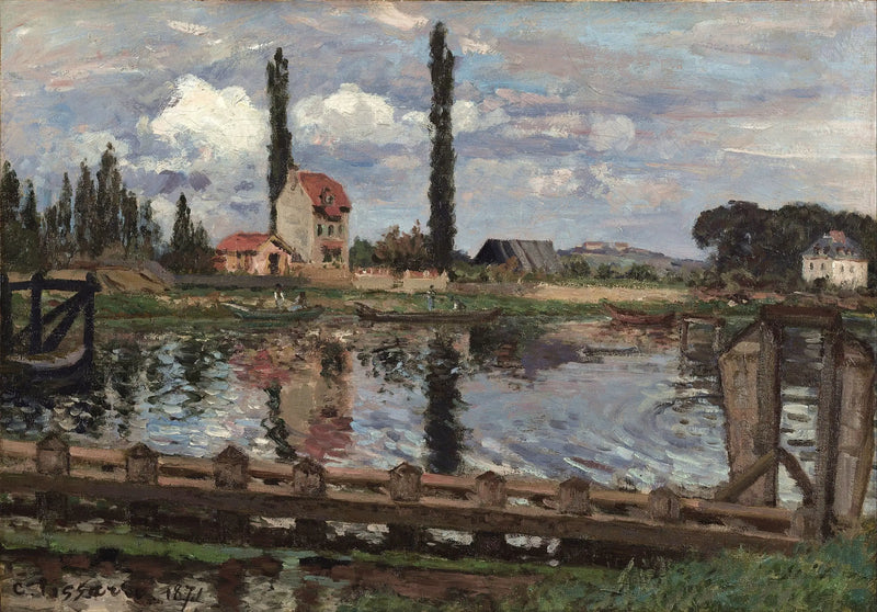 Vid Seine vid Port Marly - Camille Pissarro
