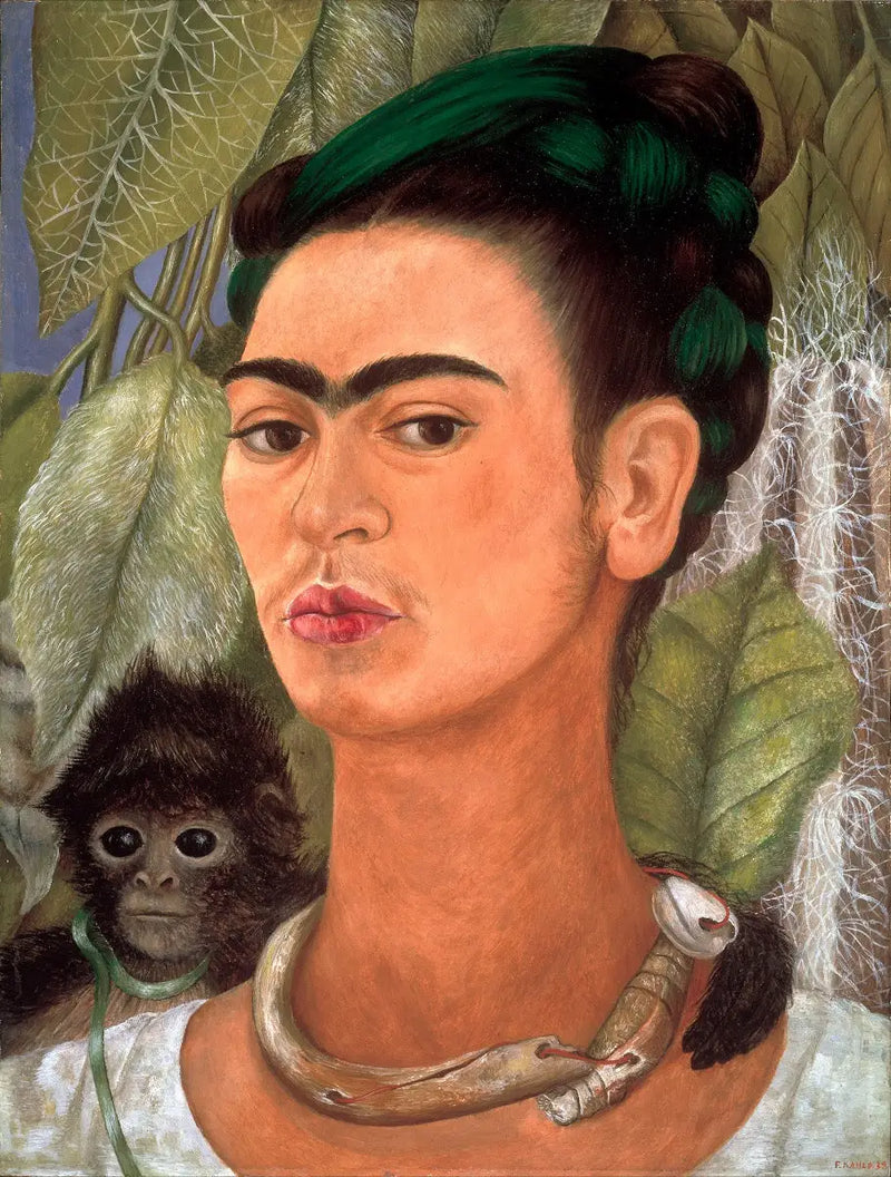 Självporträtt med en apa - Frida Kahlo