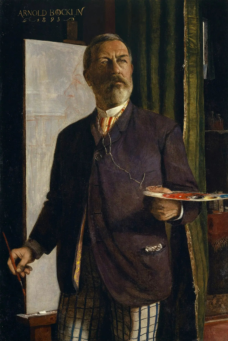 Självporträtt i ateljén - Arnold Böcklin