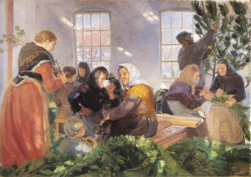 Före kungens ankomst - Anna Ancher