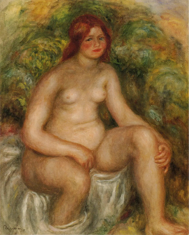 Sittande badande - Pierre-Auguste Renoir