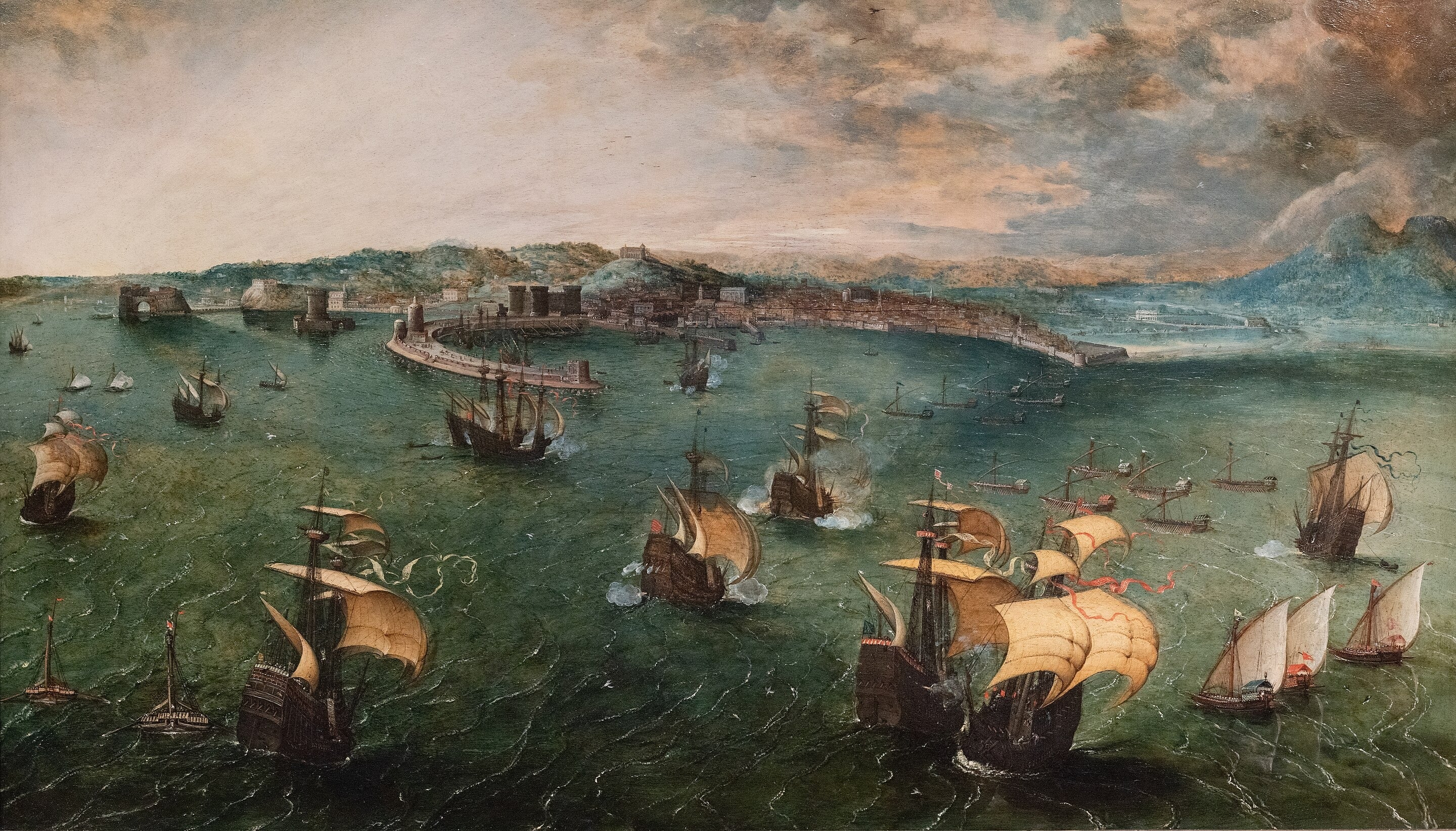 Sjöslag i Neapelbukten - Pieter Brueghel den äldre