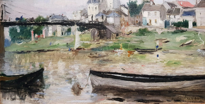 Båtar på Seine - Berthe Morisot