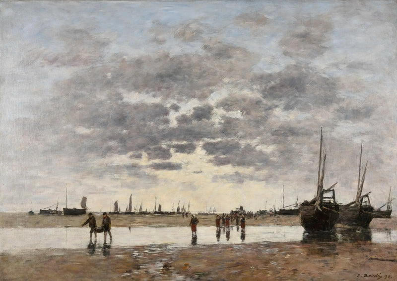 Berck: återkomsten av båtar - Eugène Boudin