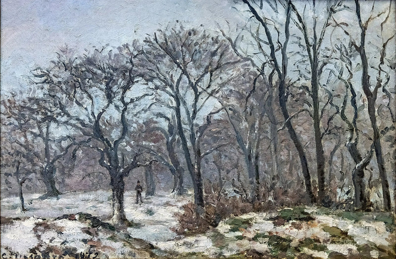 Kastanjeträd på vintern, Louveciennes - Camille Pissarro