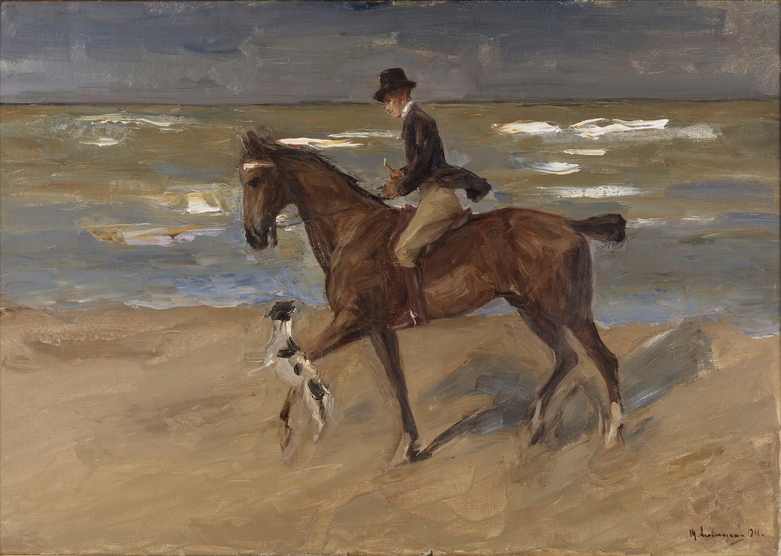 Ryttare på stranden - Max Liebermann