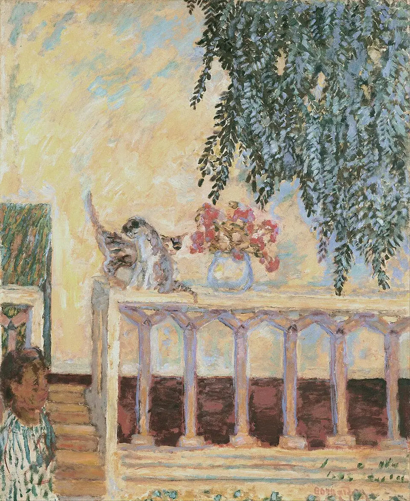 Katter på räcket - Pierre Bonnard